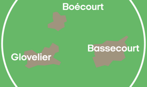 Périmètre d'acquisition des mesures géophysiques 3D